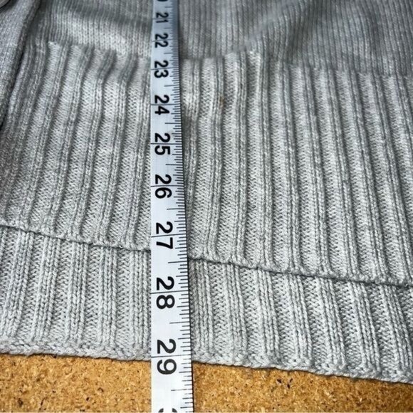 Caslon Gray Hooded Knit Poncho With Button Front Closure Womens Size M/L - Picture 6 of 10